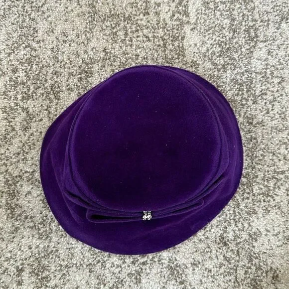 Velour Regale Vintage Purple Hat O/S
